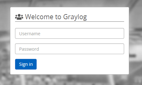 Graylog inloggen