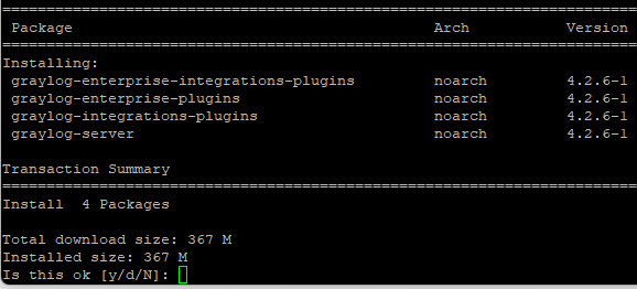 Graylog server installatie