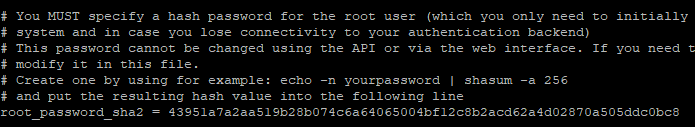 Root password sha2 hash